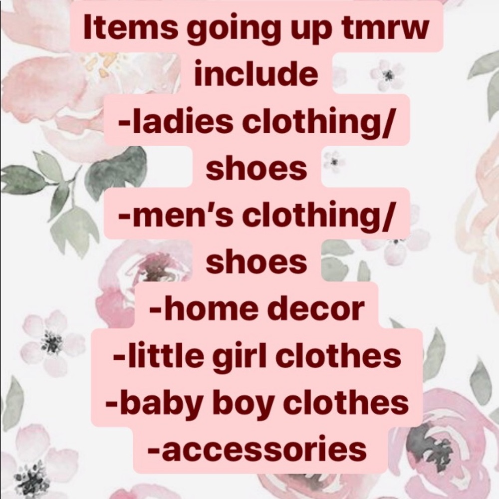 New items early afternoon PST!